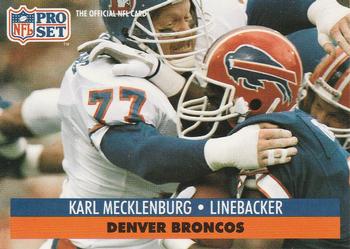 Karl Mecklenburg Denver Broncos 1991 Pro set NFL #142